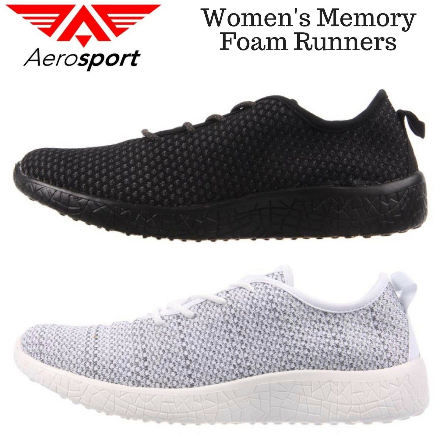 AEROSPORT Impress Womens Memory Foam Runners Sneakers Gym Knit Mesh-3