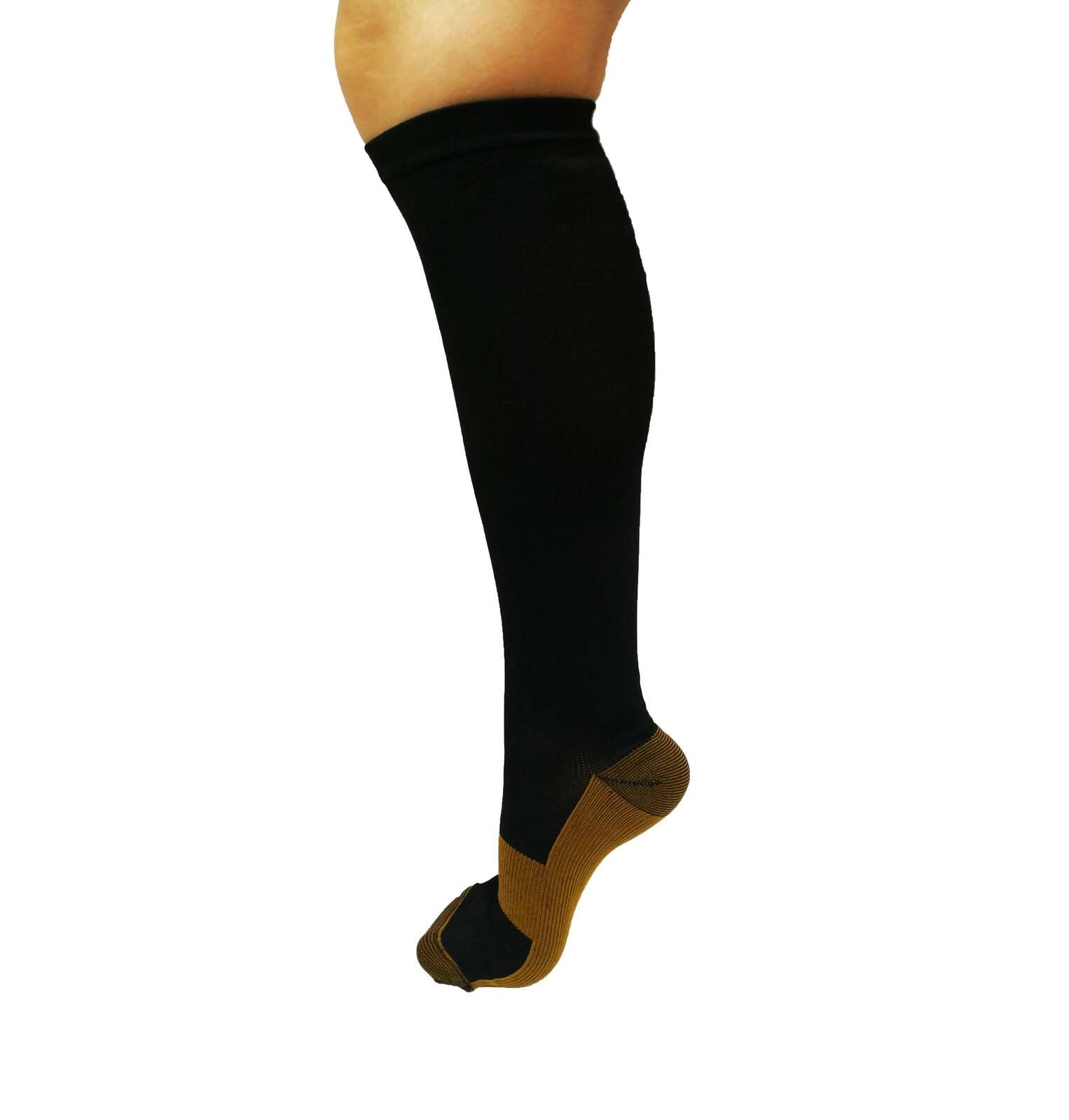 AXIGN Medical Compression Stockings Socks Travel Flight Circulation High - Black-0