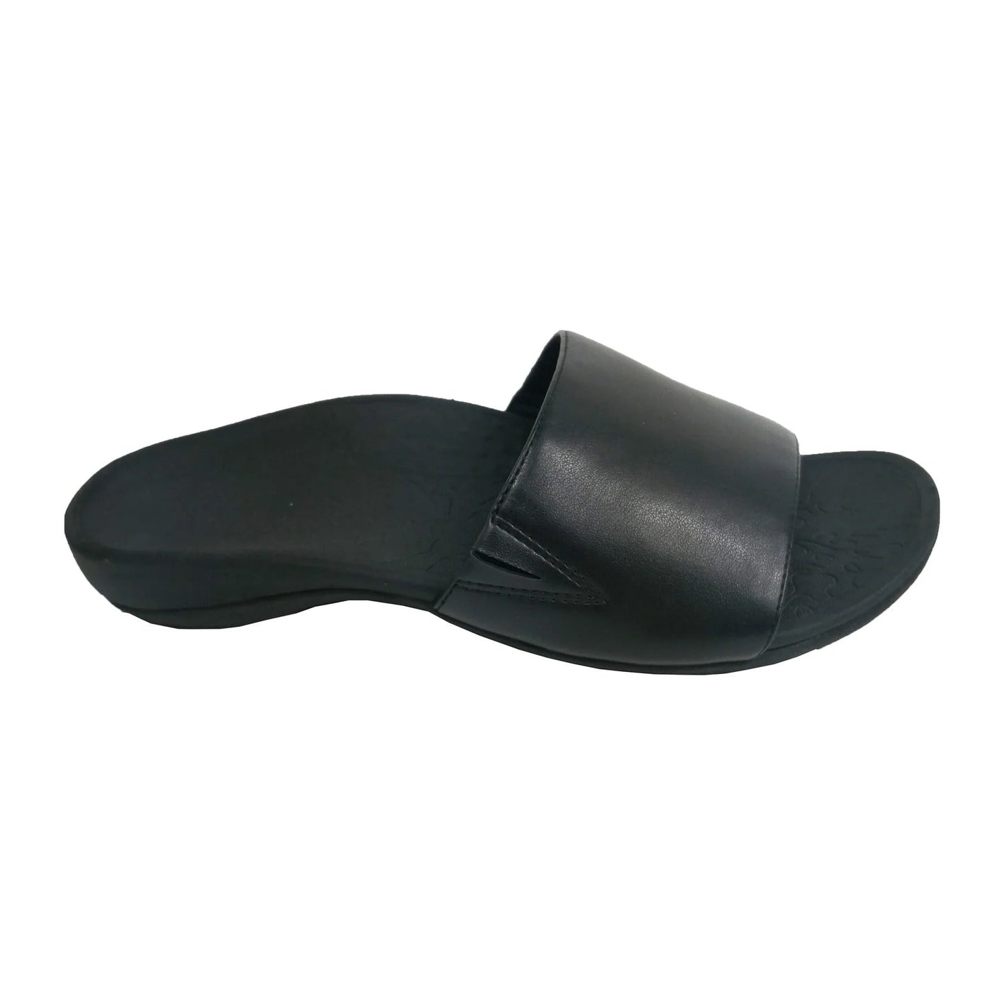 Axign Becky Elastic Orthotic Slides Thongs Flip Flops - Black-4