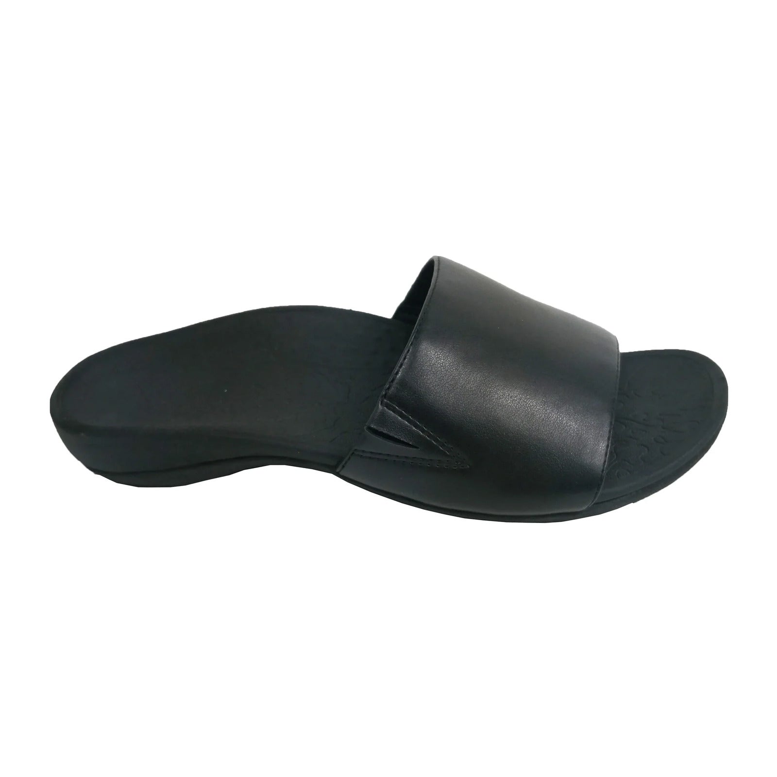 Axign Becky Elastic Orthotic Slides Thongs Flip Flops - Black-4