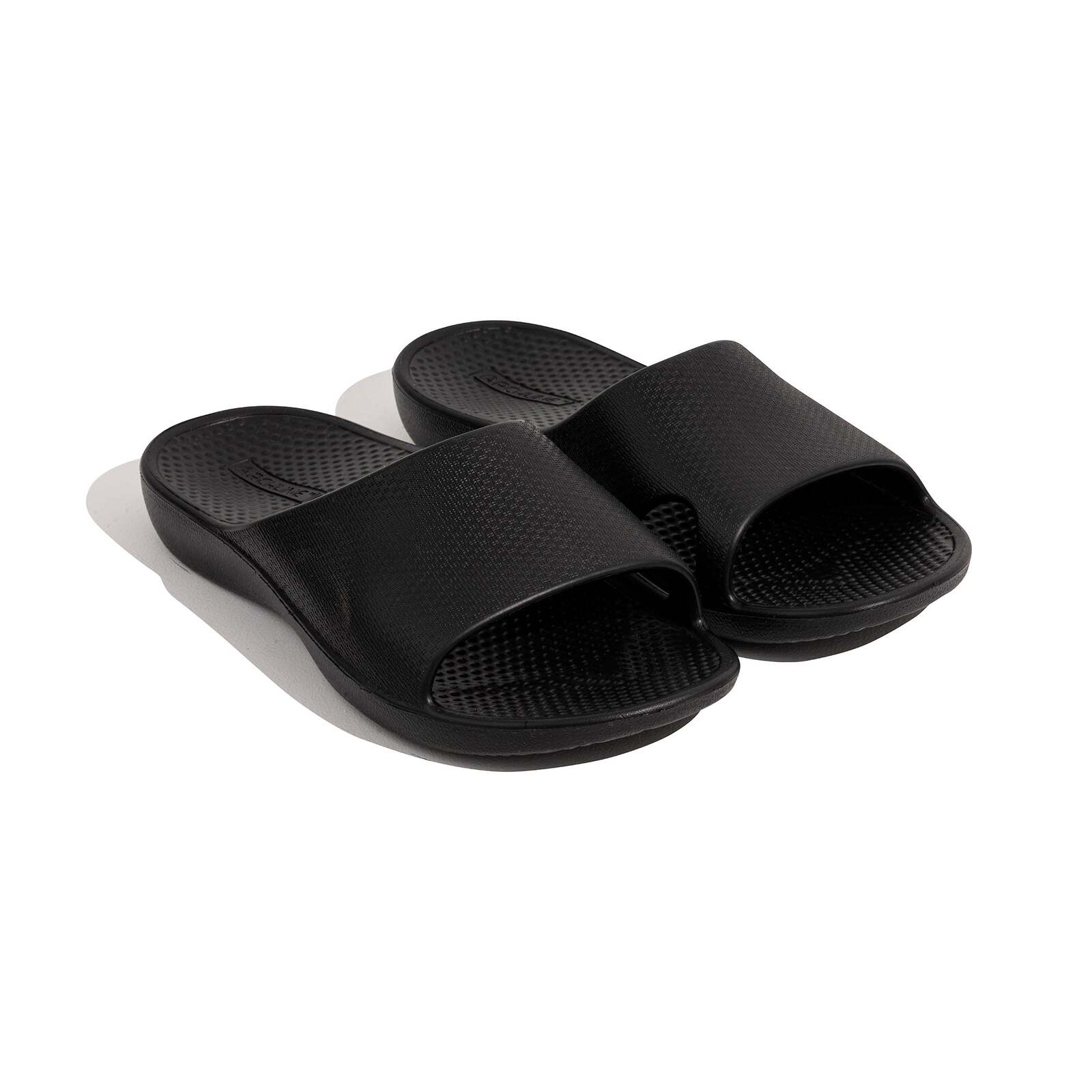 Archline Rebound Orthotic Slides Flip Flop Thongs Slip On Arch Support - Black-3