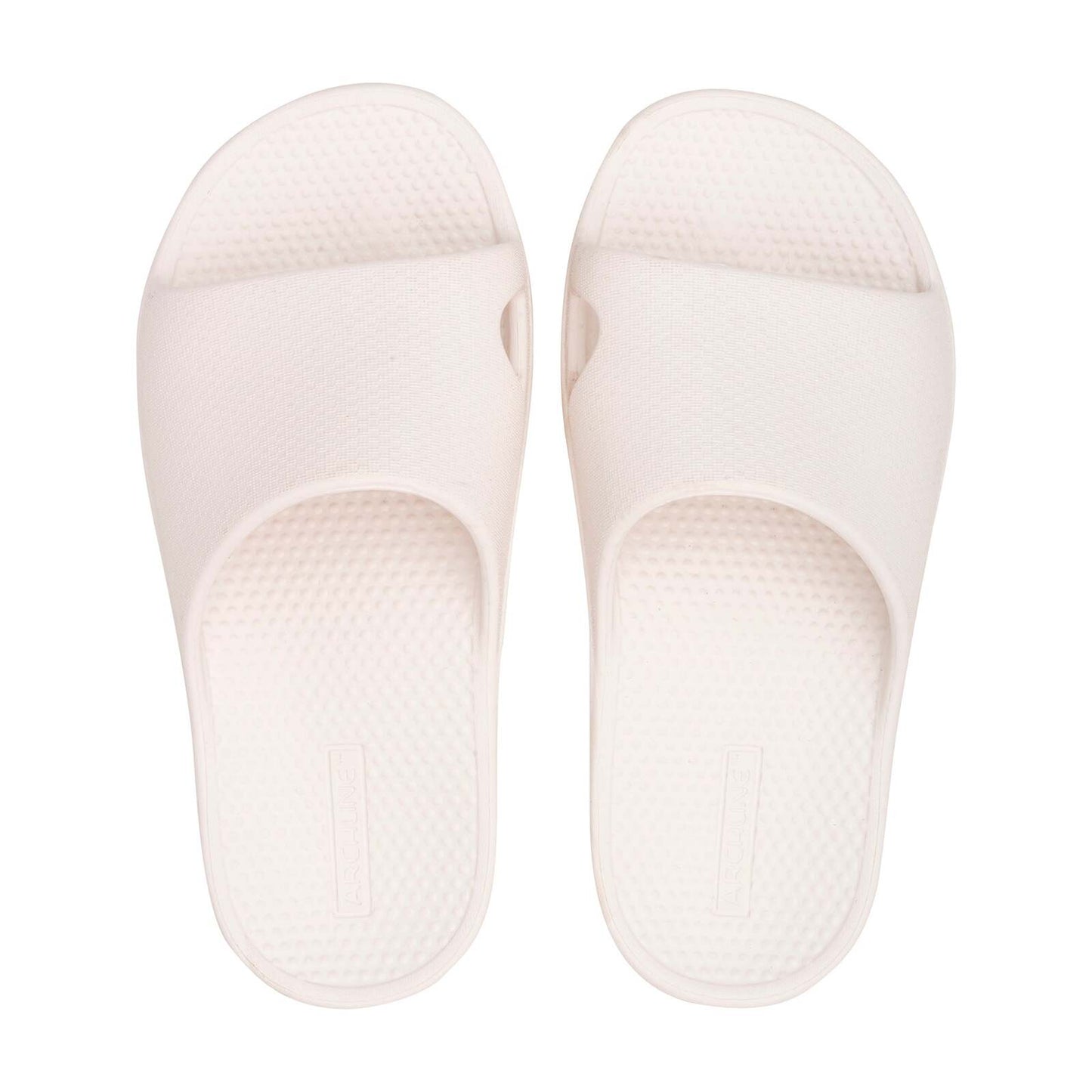 Archline Rebound Orthotic Slides Flip Flop Thongs Slip On Arch Support - White-0