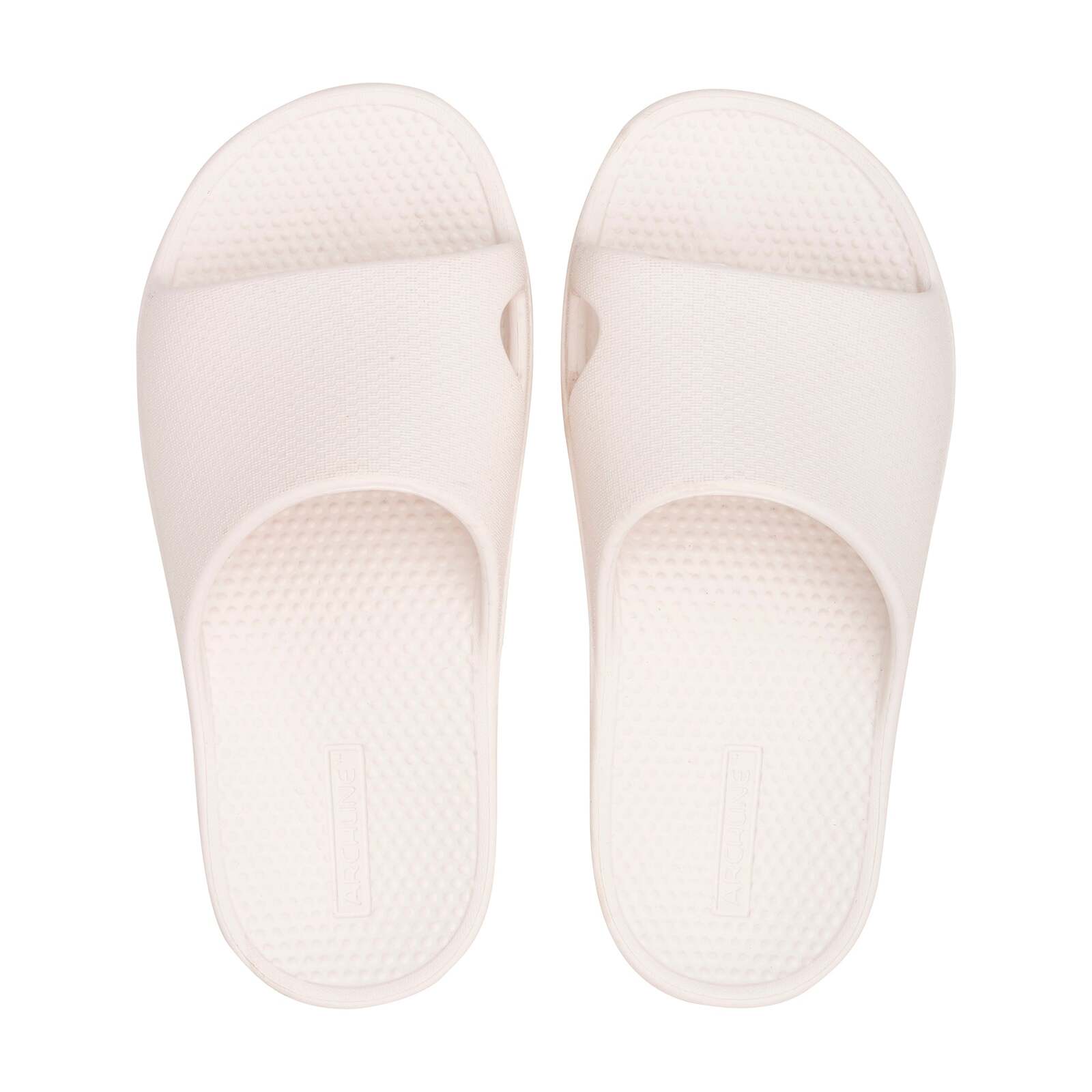 Archline Rebound Orthotic Slides Flip Flop Thongs Slip On Arch Support - White-0