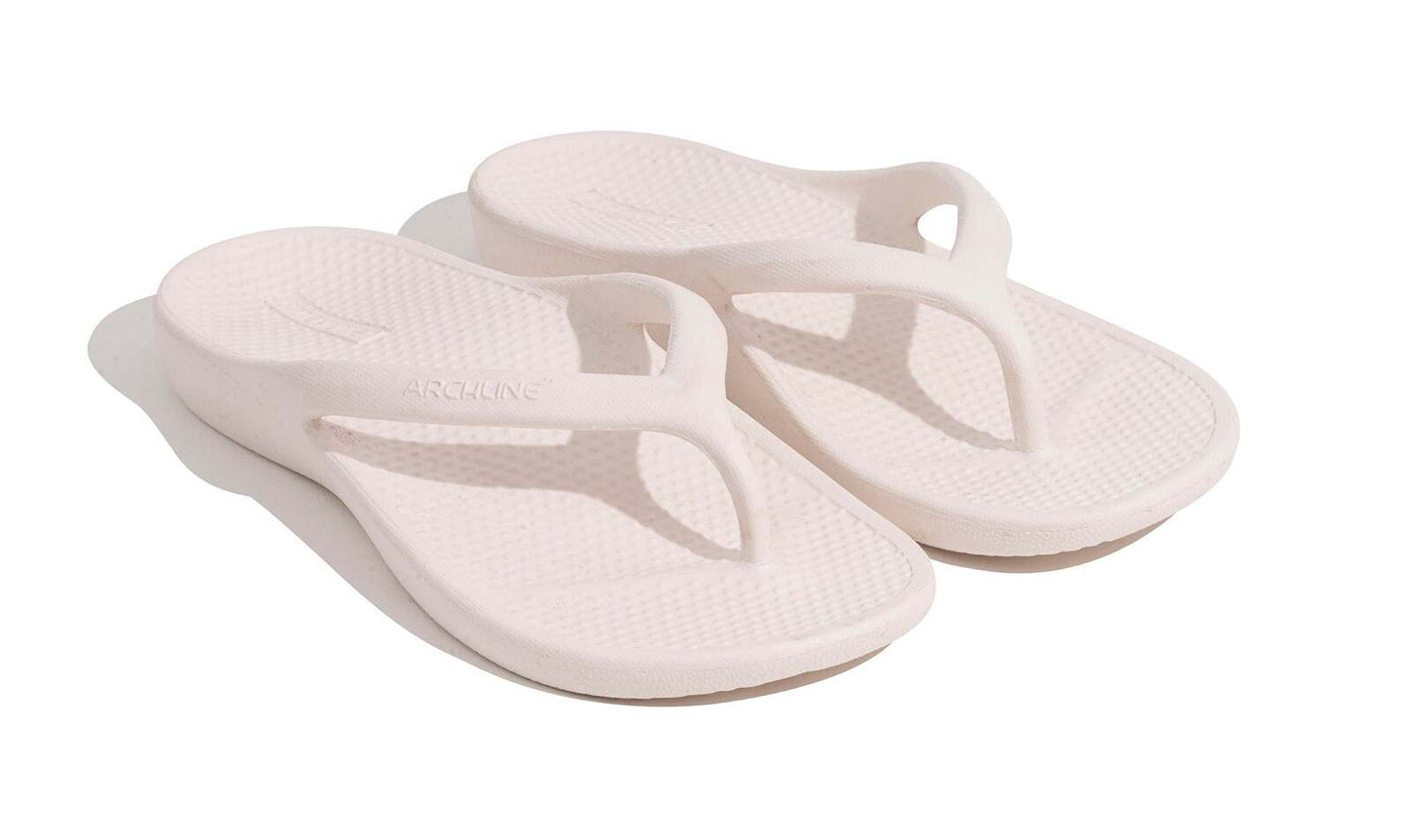 Archline Orthotic Foam Thongs Arch Support Flip Flops Orthopedic Rebound - White-3