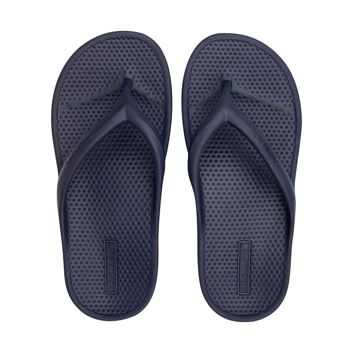 Archline Orthotic Foam Thongs Arch Support Flip Flops Orthopedic Rebound - Navy-0