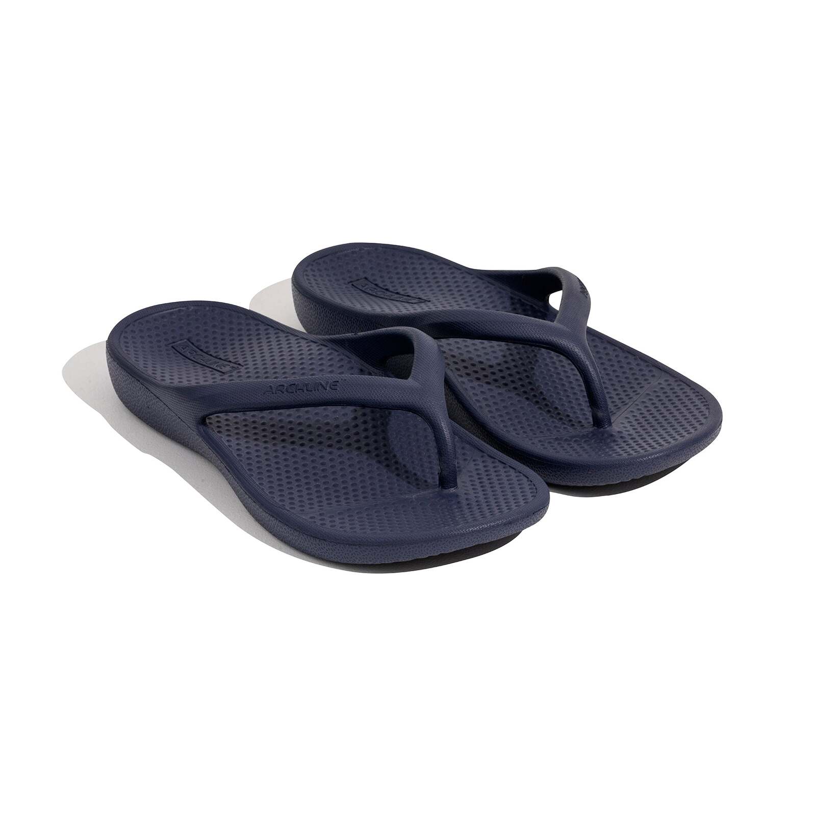 Archline Orthotic Foam Thongs Arch Support Flip Flops Orthopedic Rebound - Navy-4