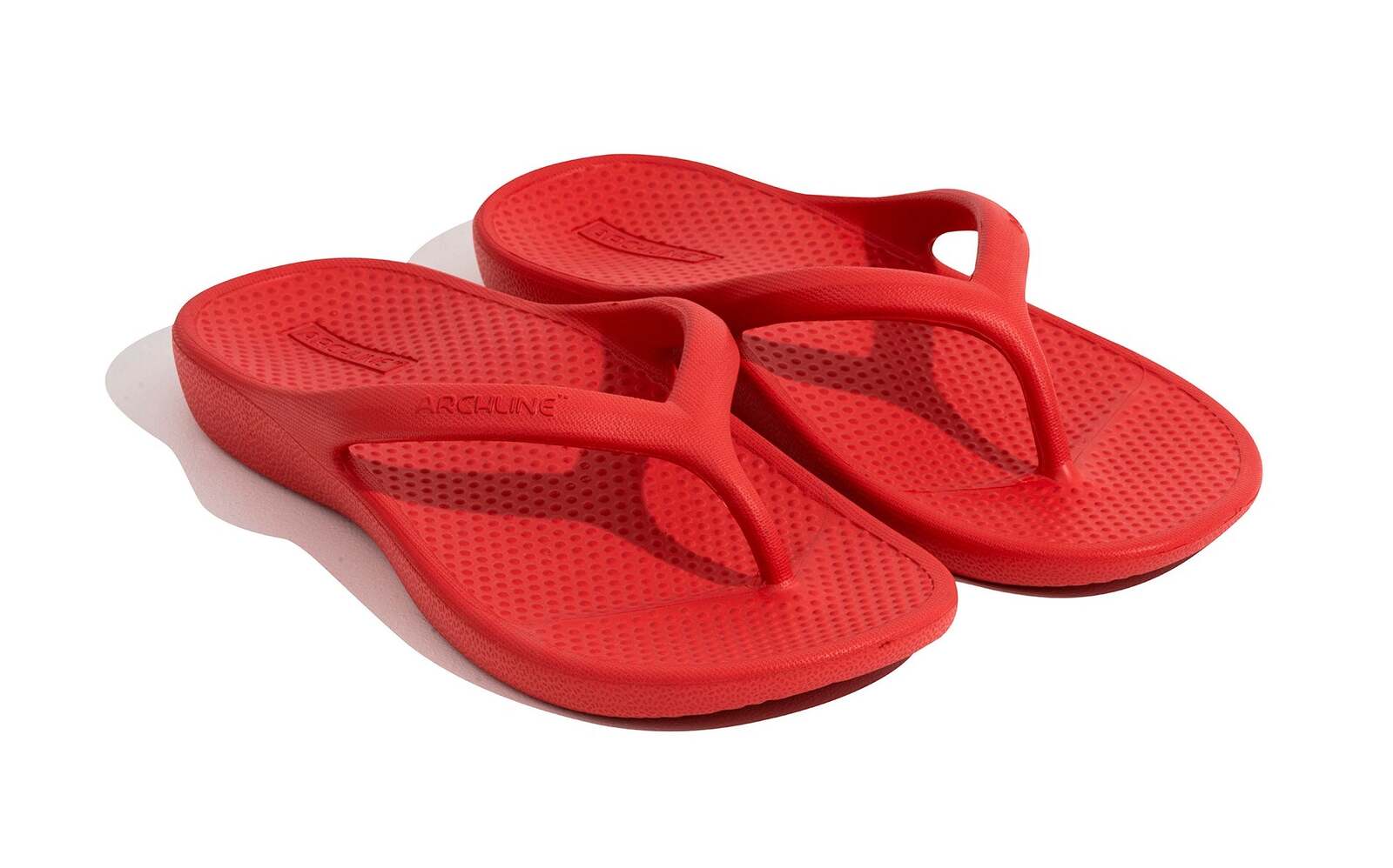 Archline Orthotic Foam Thongs Arch Support Flip Flops Orthopedic Rebound - Red-3