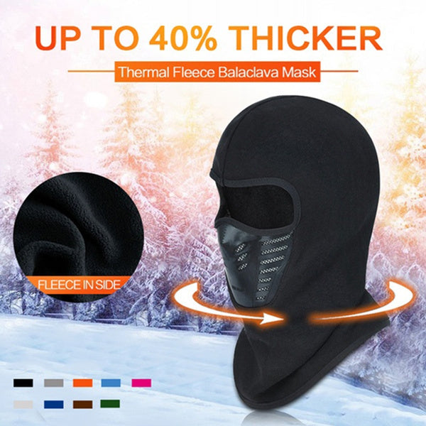 Thermal Fleece Balaclava Windproof Breathable Ski Face Mask Hood Warm Weather-2