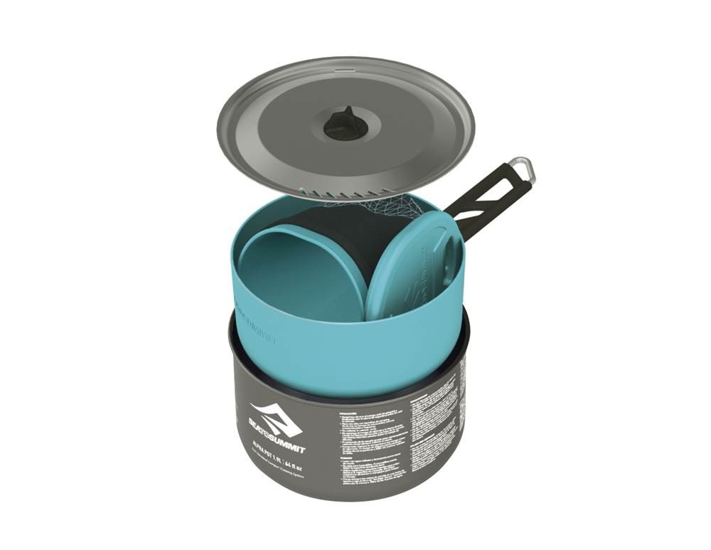 Sea to Summit Alpha Cookset 1.1 - One Person Lightweight Camping Cookware - Blue-3