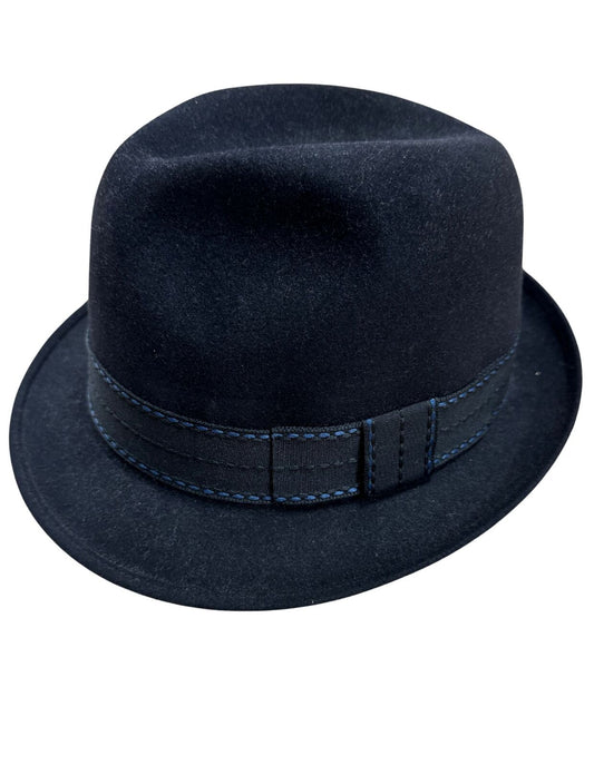 Akubra Trilby Fur Felt Hat - Black-0