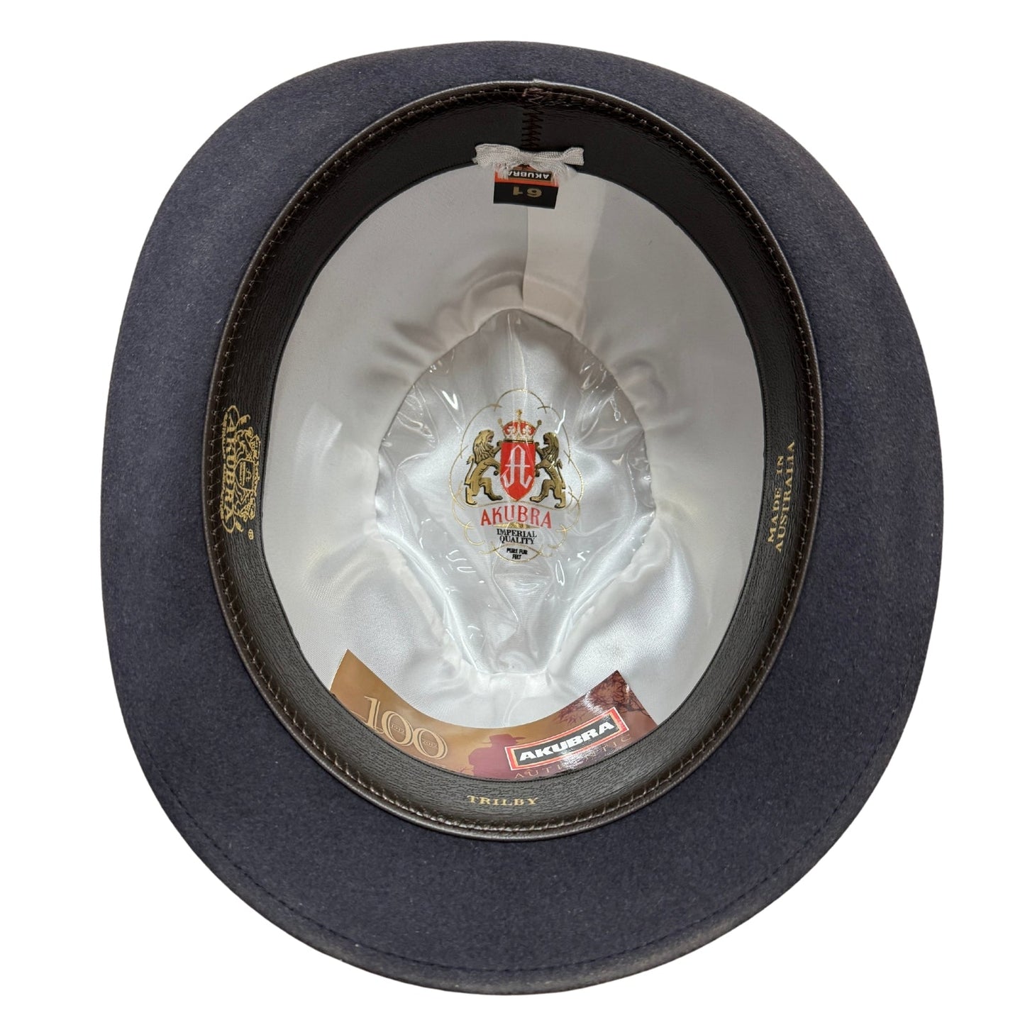 Akubra Trilby Fur Felt Hat - Grey-4