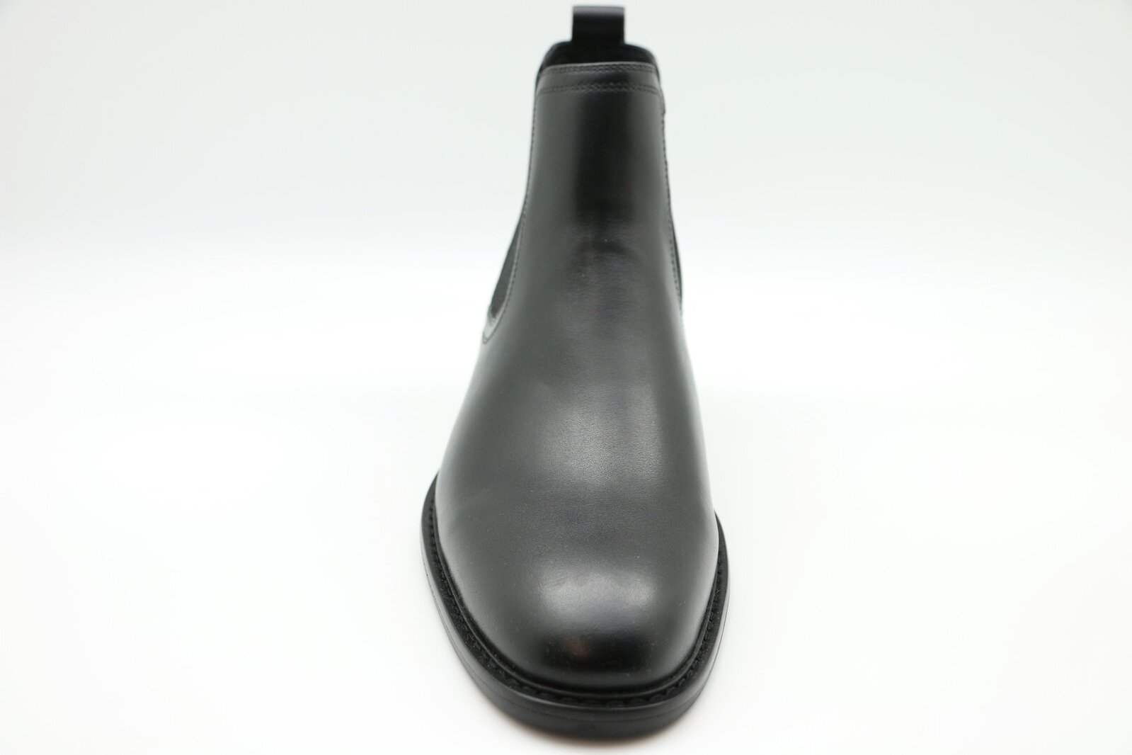 Massa Mens Leather Chelsea Boot Pull On Shoes Anton - Black-4