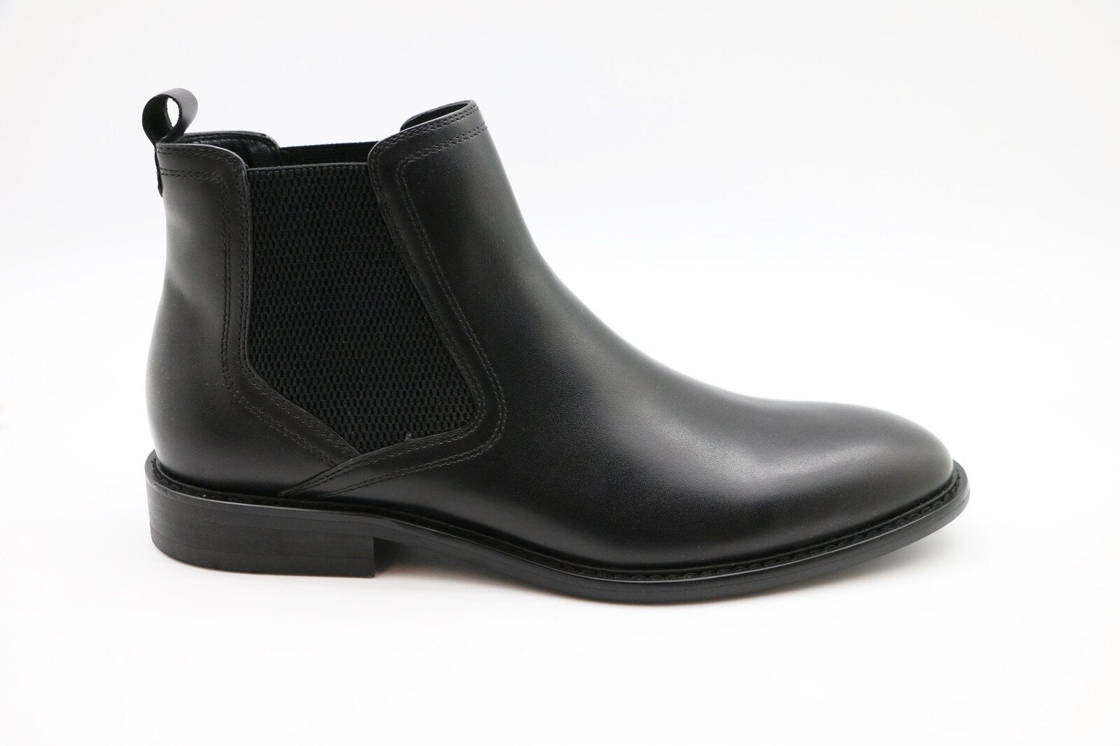 Massa Mens Leather Chelsea Boot Pull On Shoes Anton - Black-0