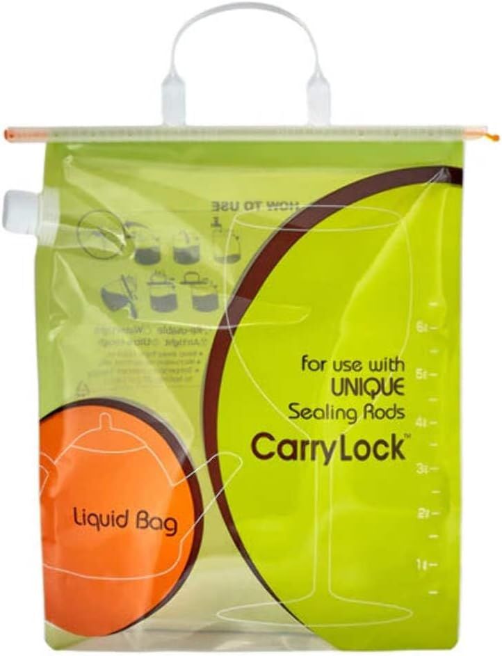 5x 6.5L AnyLock CarryLock Portable Liquid Bag Fishing Water Storage Camping BULK