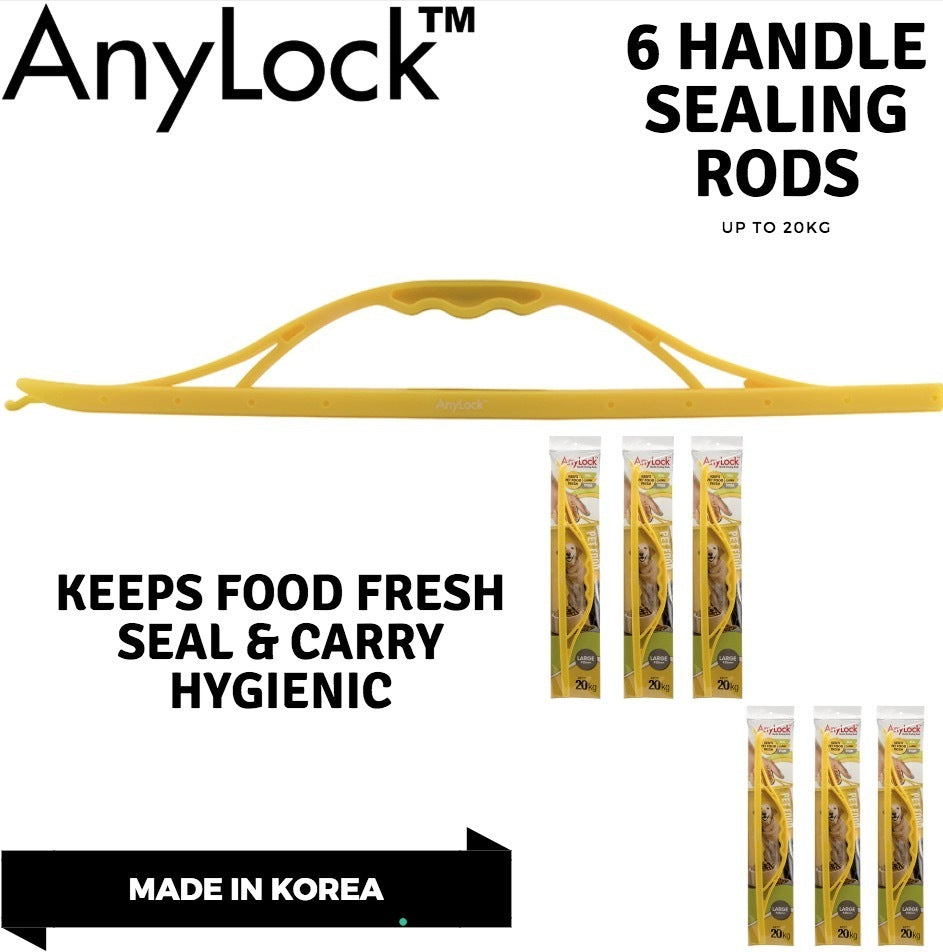 6x ANYLOCK Handle Sealing Rod 435mm Sealers Reusable Clip Lock - Large