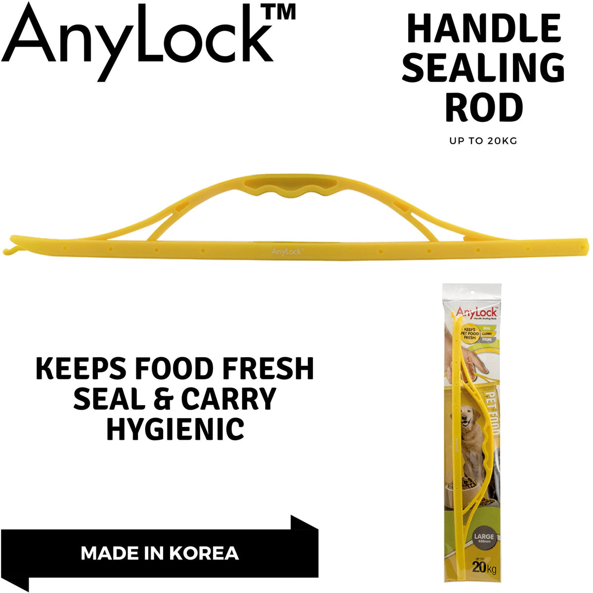 ANYLOCK Handle Sealing Rod 435mm Sealers Reusable Clip Lock - Large