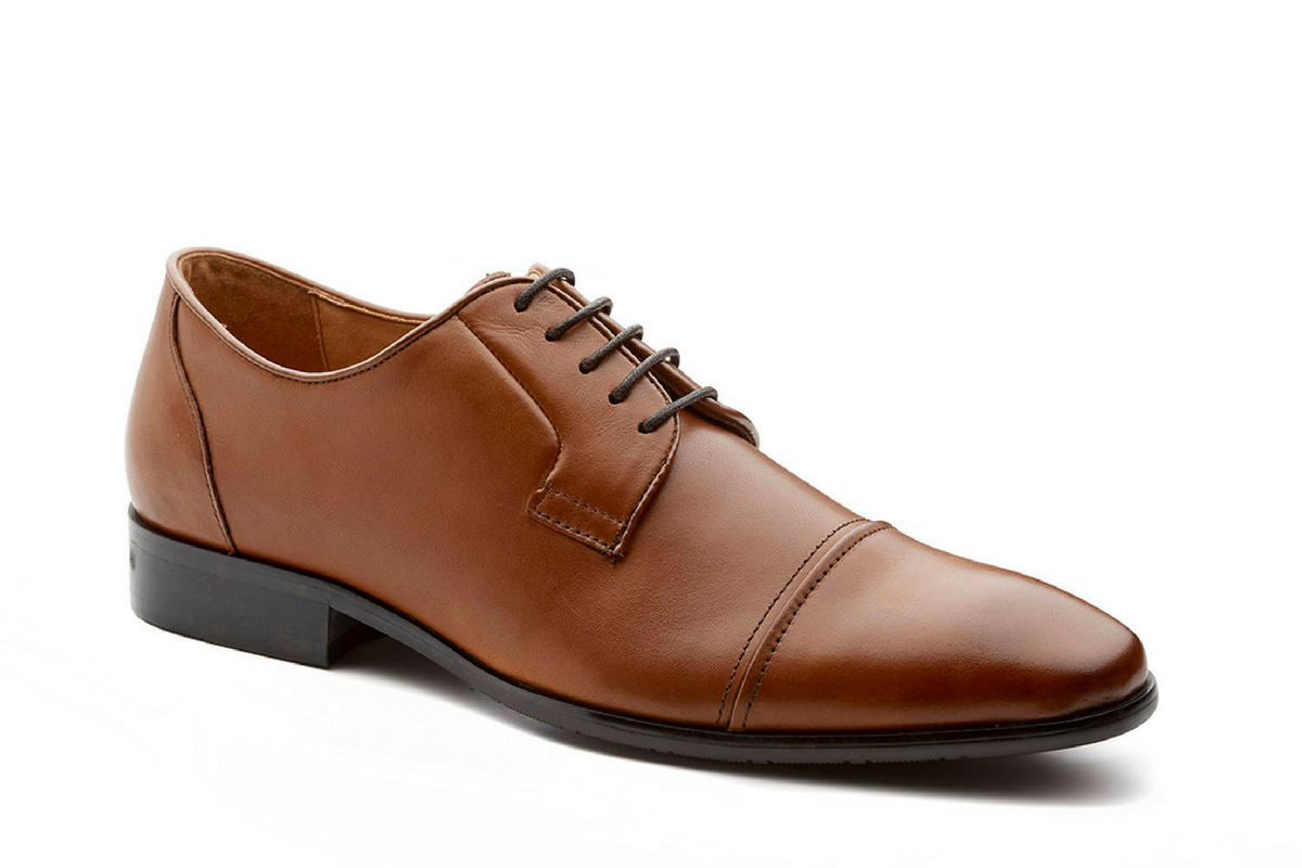 Massa Anzio Mens Leather Lace Up Boot Orthotic Friendly Work Dress Formal - Tan-1