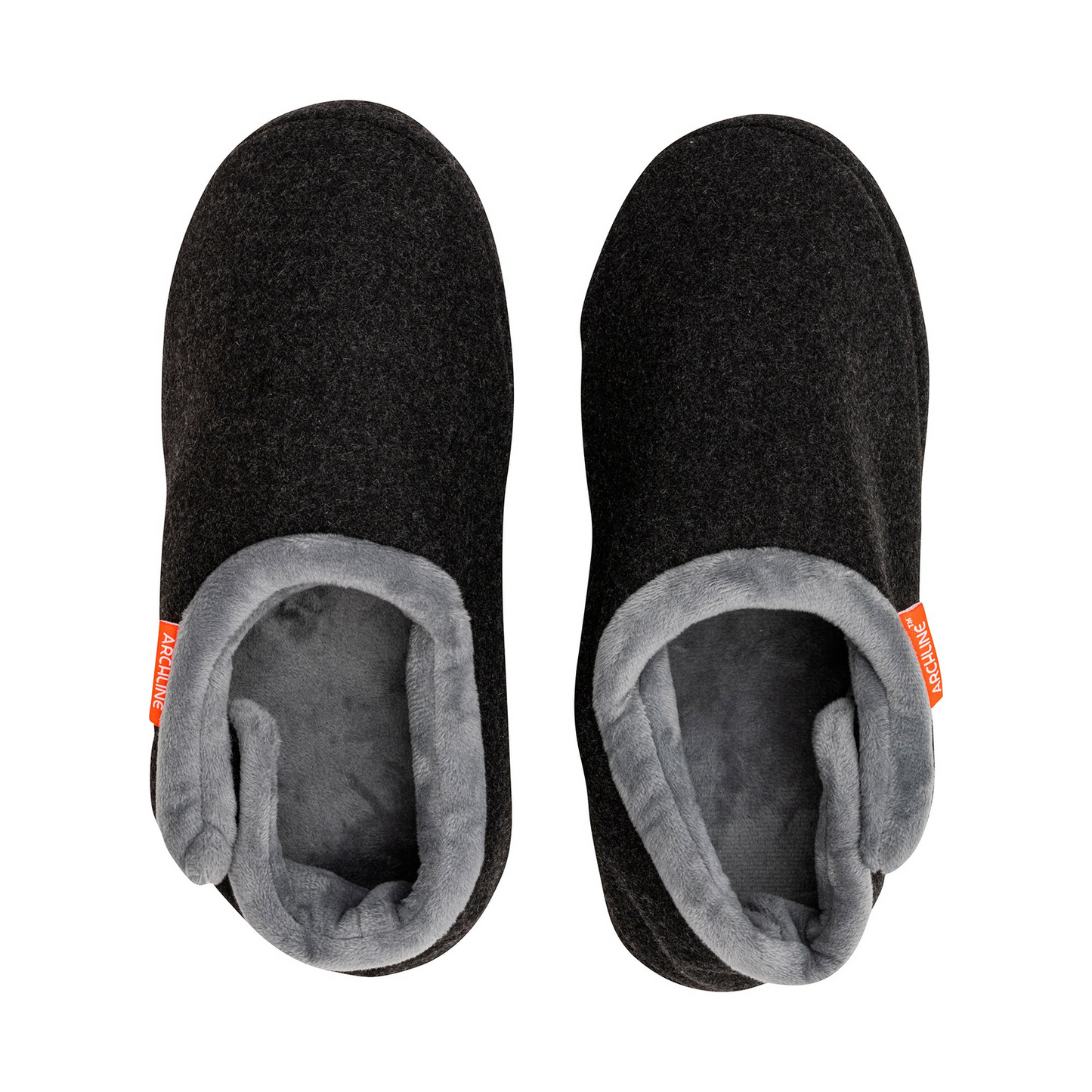 ARCHLINE Orthotic Slippers CLOSED Arch Scuffs Orthopedic Moccasins Shoes in Charcoal Marle-4