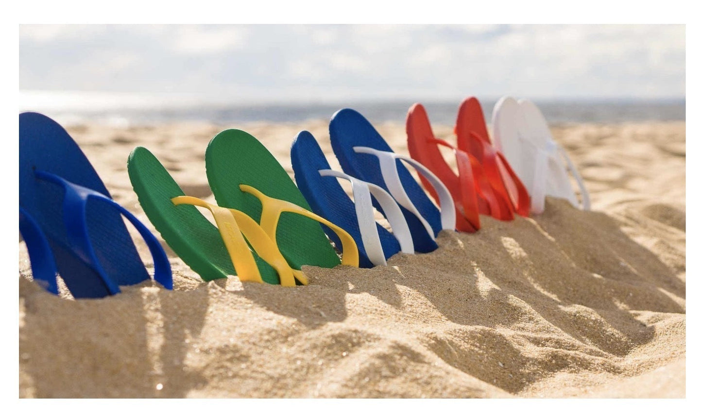 ARCHLINE Orthotic Thongs Arch Support Shoes Footwear Flip Flops Orthopedic - Green/Gold