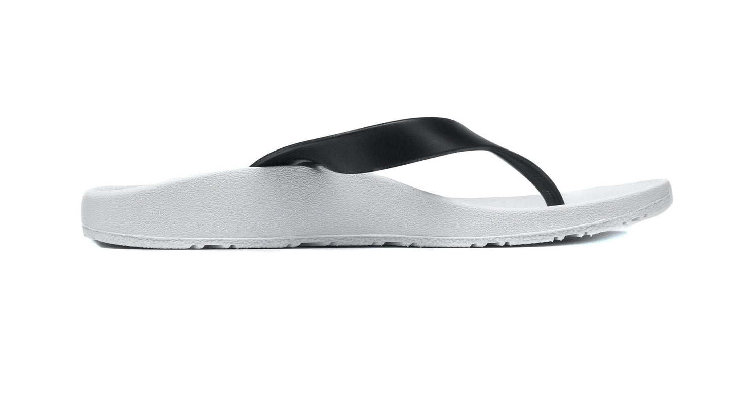 ARCHLINE Orthotic Thongs Arch Support Shoes Footwear Flip Flops Orthopedic - White/Black-3
