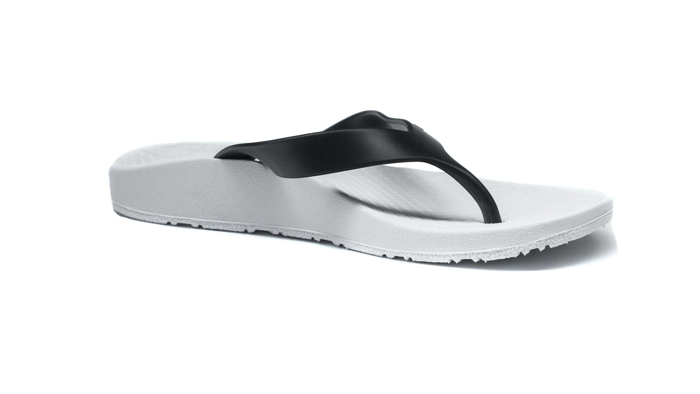 ARCHLINE Orthotic Thongs Arch Support Shoes Footwear Flip Flops Orthopedic - White/Black-4