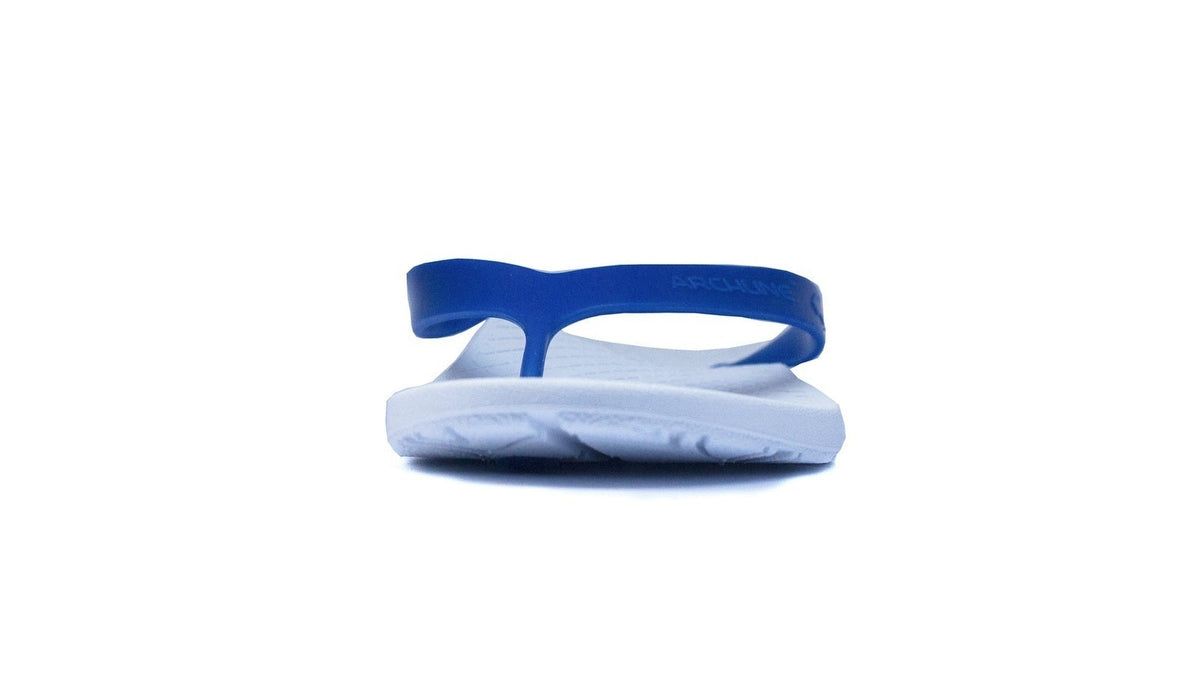 ARCHLINE Orthotic Thongs Arch Support Shoes Footwear Flip Flops Orthopedic - White/Blue