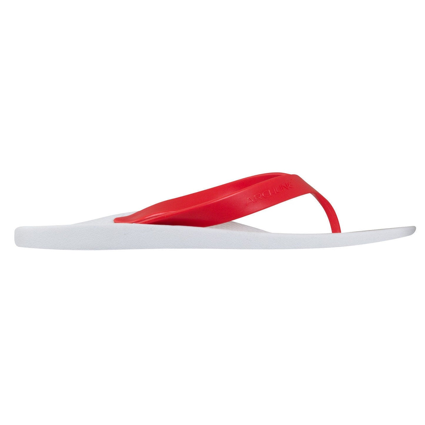 ARCHLINE Orthotic Thongs Arch Support Shoes Footwear Flip Flops Orthopedic - White/Red-3