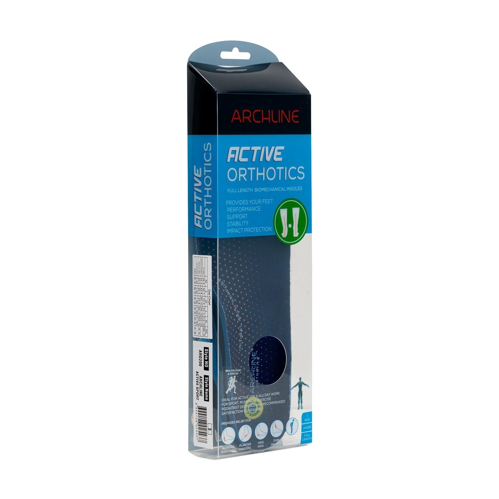 Archline Active Orthotics Full Length Arch Support Pain Relief - For Sports & Exercise-3