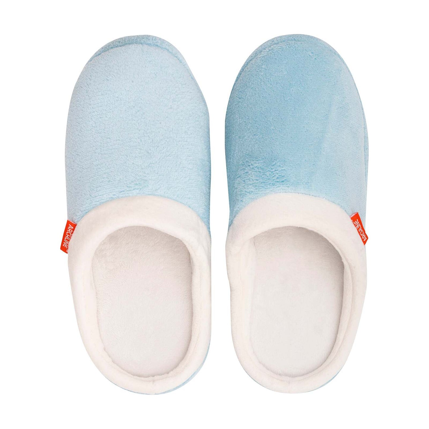 ARCHLINE Orthotic Slippers Slip On Arch Scuffs Pain Relief Moccasins - Baby Blue-3
