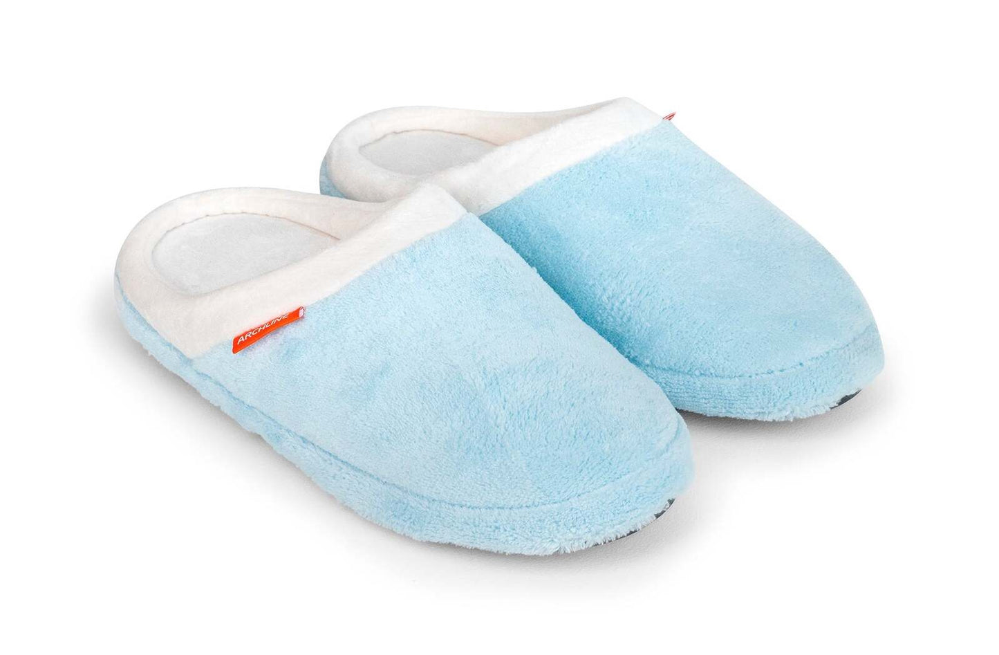 ARCHLINE Orthotic Slippers Slip On Arch Scuffs Pain Relief Moccasins - Baby Blue-1