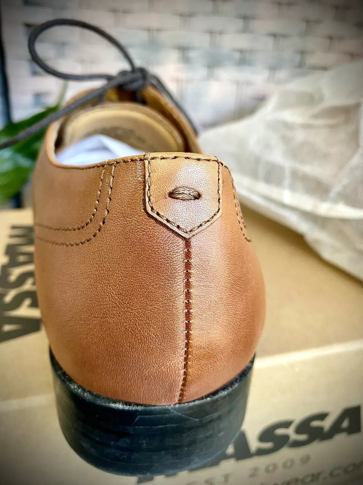 Massa Ascoli Leather Derby Dress Lace Up Shoes Wedding Business Formal in Tan-4