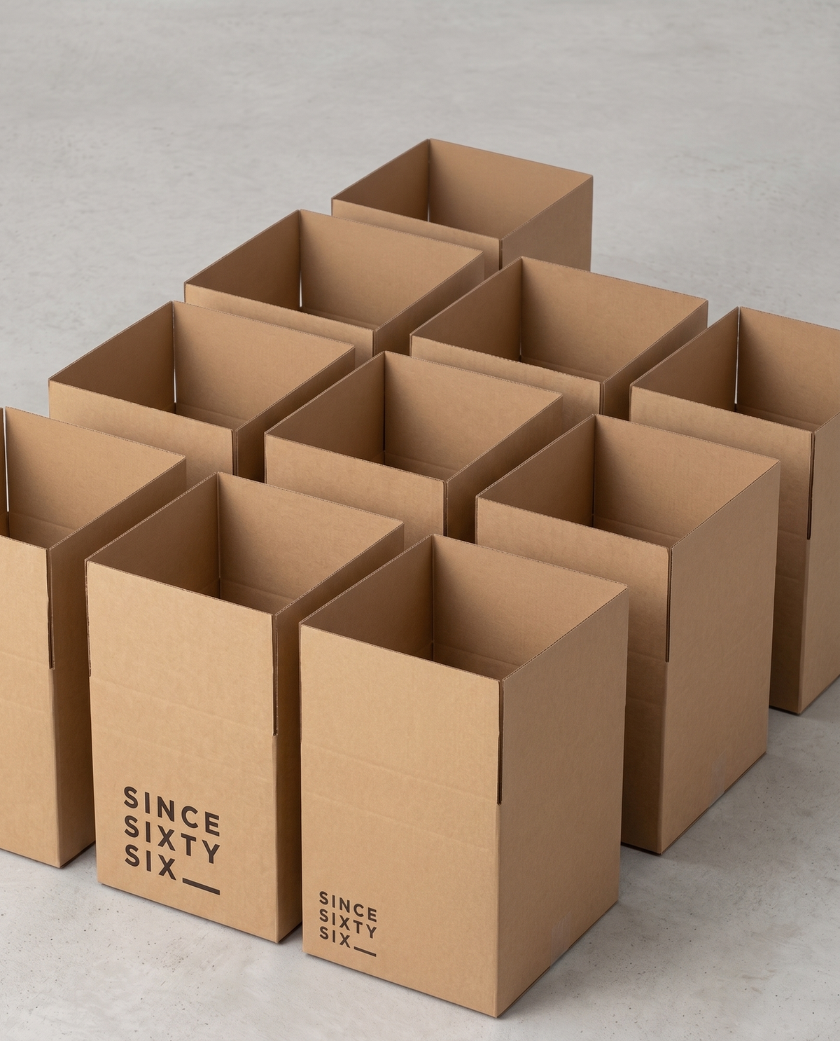 10x Height Adjustable Corrugated Cardboard Moving and Storage Box (45 x 45 x 40/30cm)