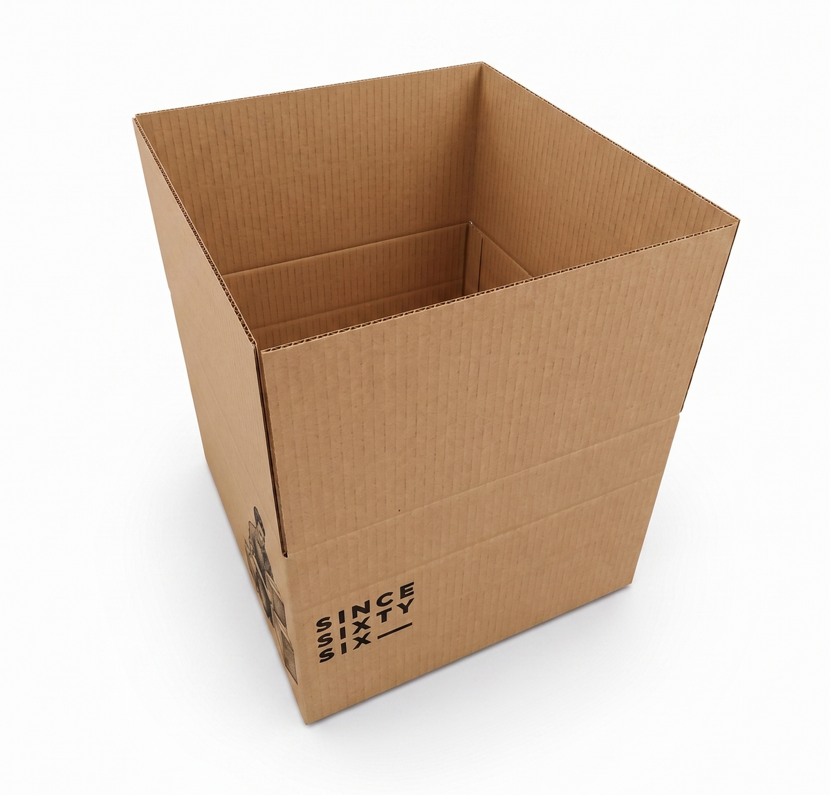 15x Height Adjustable Corrugated Cardboard Moving and Storage Box (46 x 49 x 30/21cm)