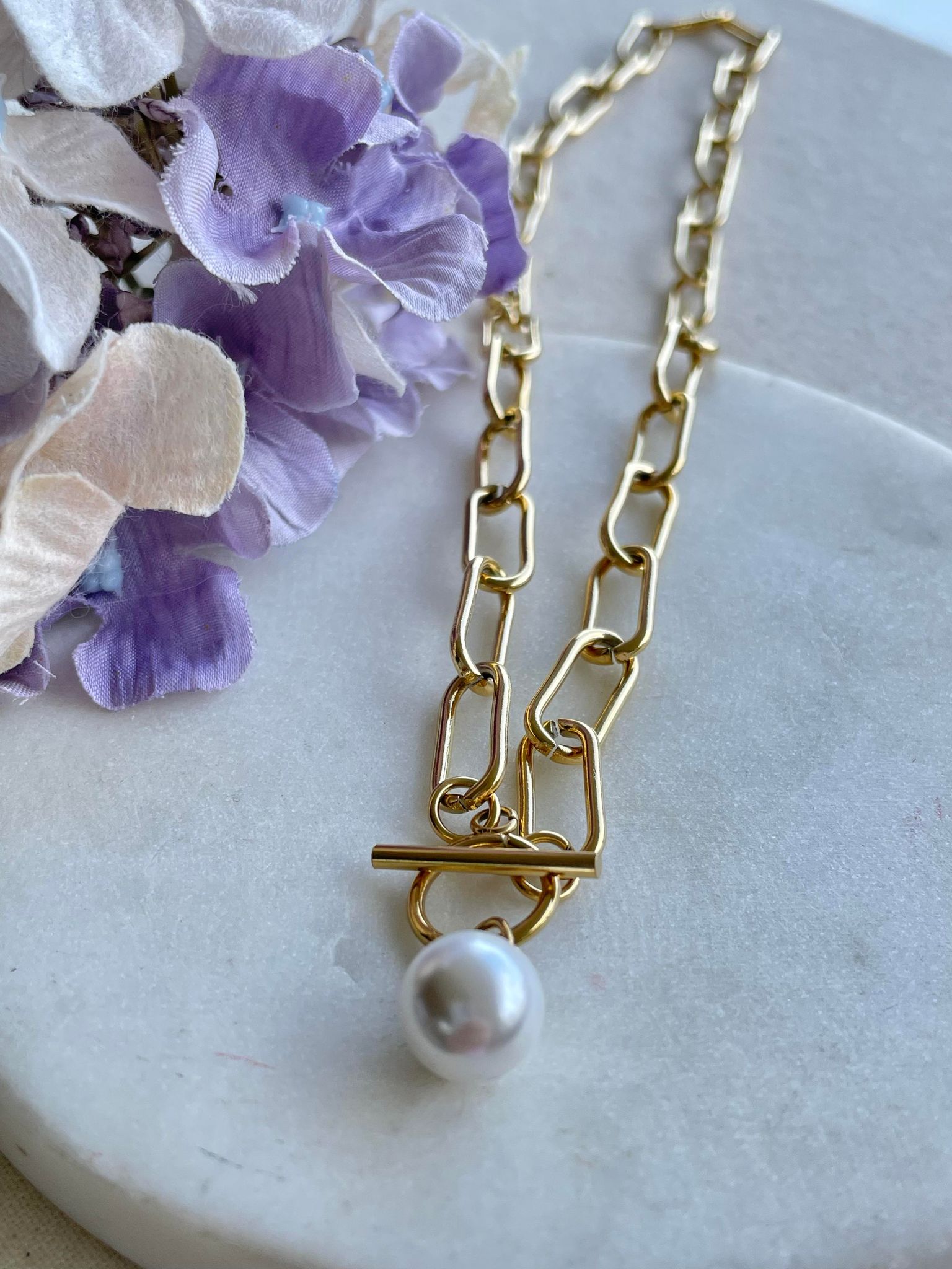 All knotted up with a pearl - gold – Tarnish Proof Jewellery-1