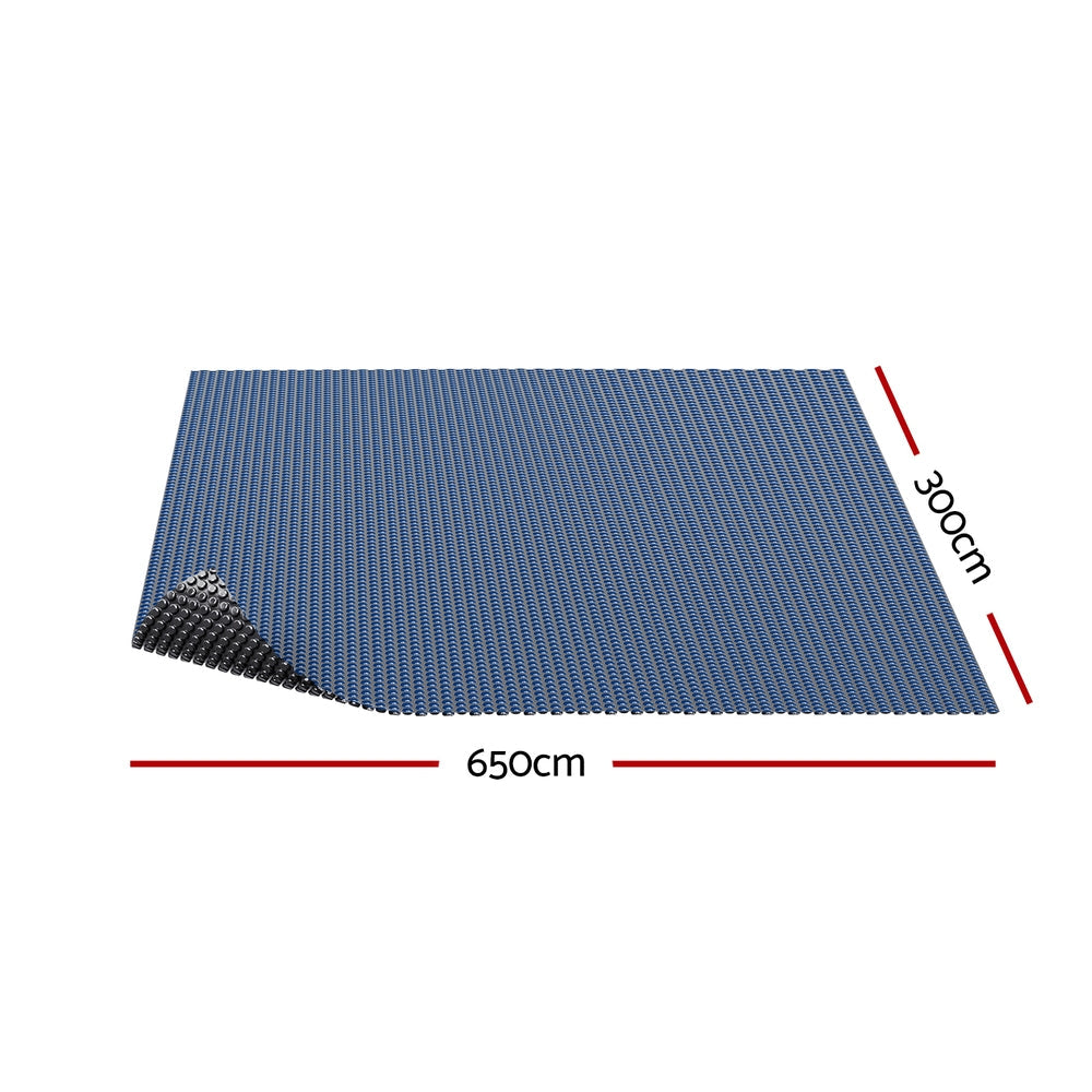 Aquabuddy Pool Cover 600 Micron 6.5x3m Swimming Pool Solar Blanket Blue Black-1