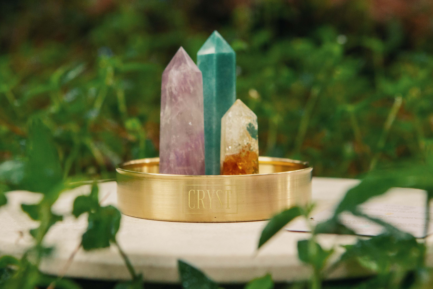 Aries Crystal Trio - Green Aventurine, Amethyst + Citrine-1