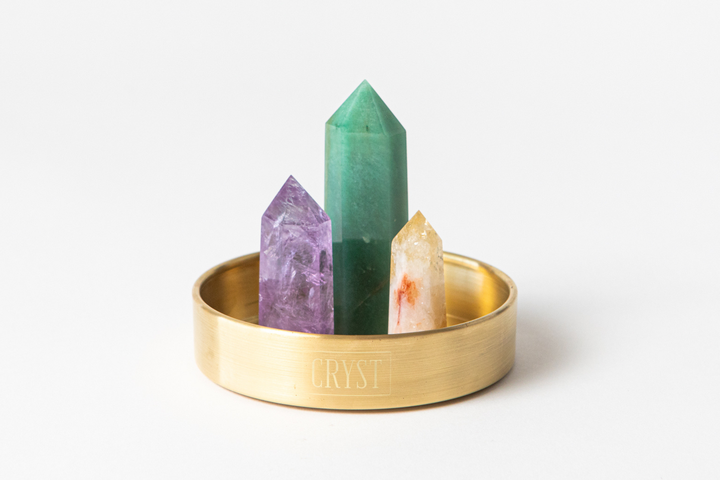Aries Crystal Trio - Green Aventurine, Amethyst + Citrine-0