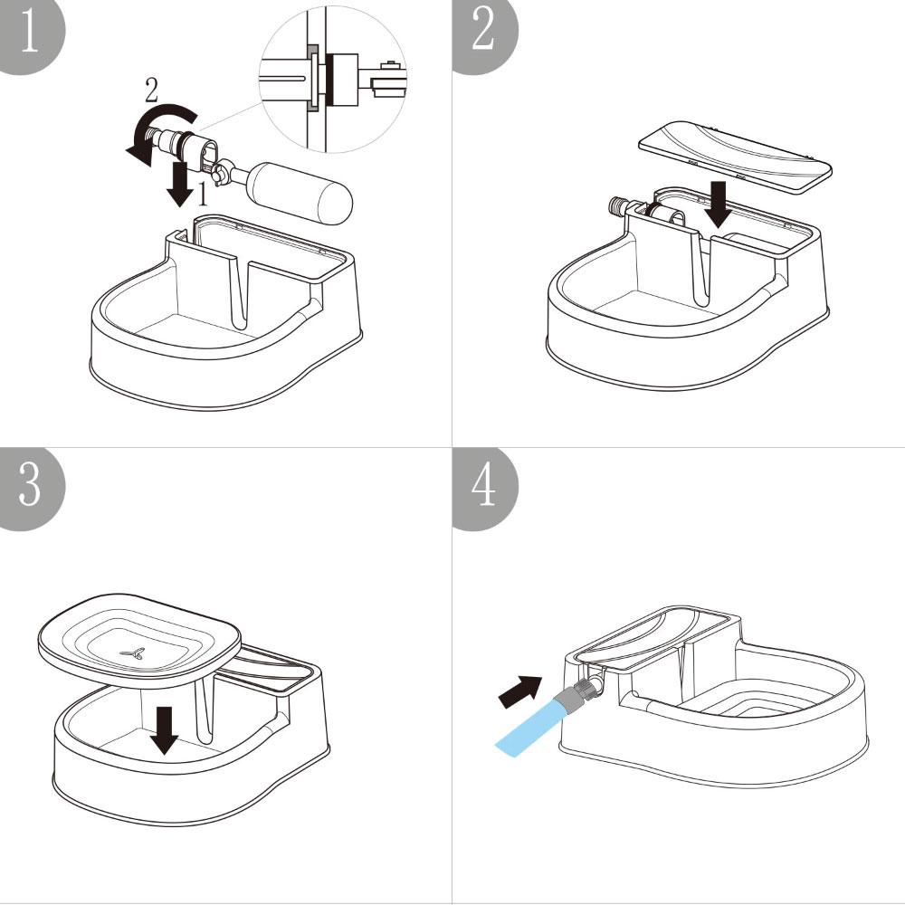 Auto Filling Dog Drinking Water Fountain - Outdoor Automatic Pet Drinking Bowl-4