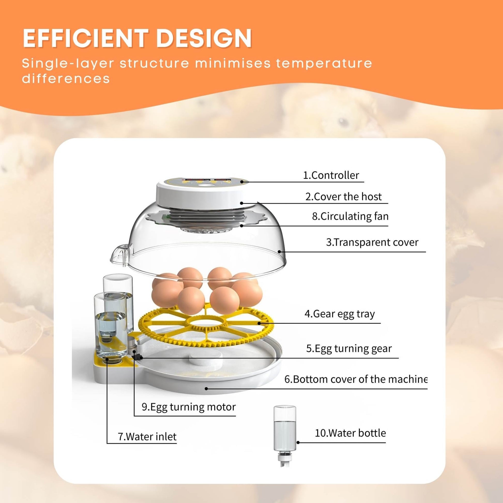 Automatic 8 / 18 Egg Incubator - Electrical Turning Chicken Quail Duck Hatching-2
