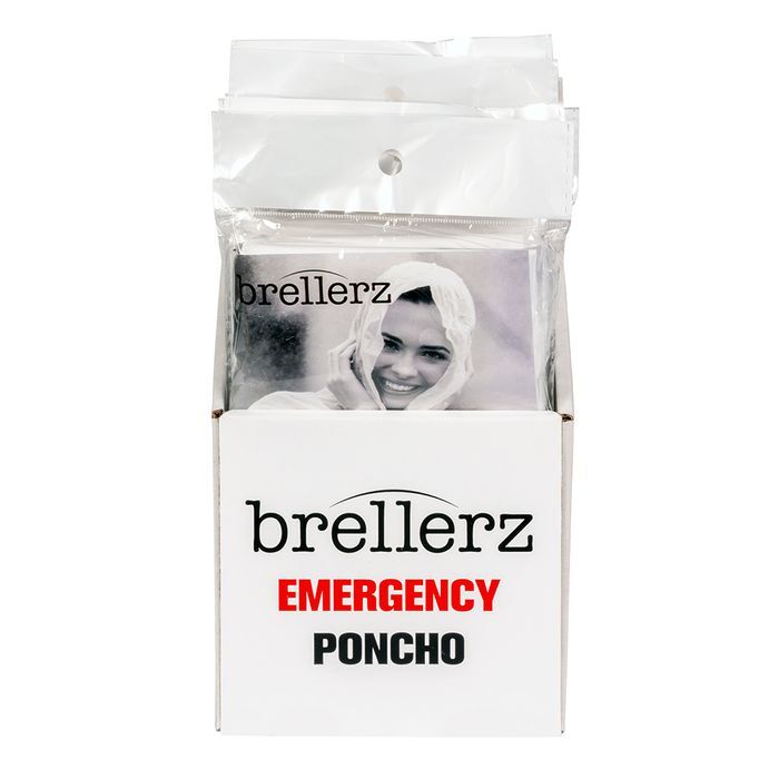 12x Brellerz Emergency Waterproof Rain Coat Poncho Transparent Lightweight Bulk w/ Hood