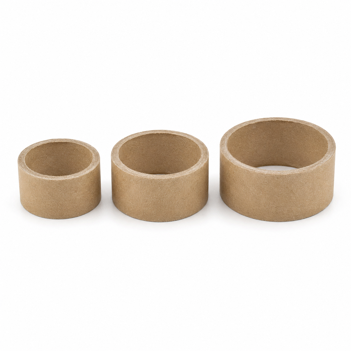 3x Strong Cardboard Paper Tubes for Arts, Crafts, Schools, DIY + More (2cm Length, 30/40/50mm Diameters) in Brown