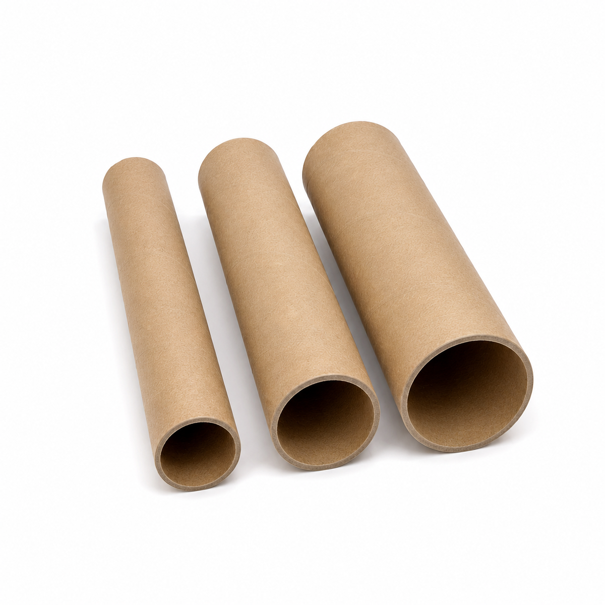 3x Strong Cardboard Paper Tubes for Arts, Crafts, Schools, DIY + More (20cm Length, 30/40/50mm Diameters) in Brown