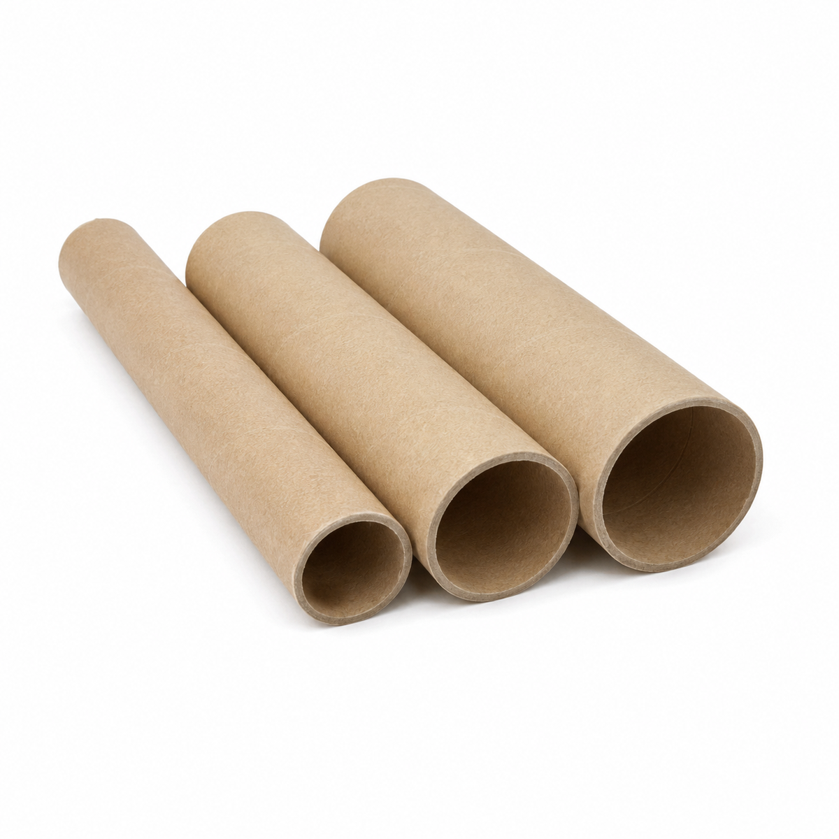 3x Strong Cardboard Paper Tubes for Arts, Crafts, Schools, DIY + More (30cm Length, 30/40/50mm Diameters) in Brown