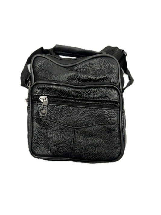 Small Genuine Leather Messenger Bag Shoulder Travel Satchel Crossbody Sling-0