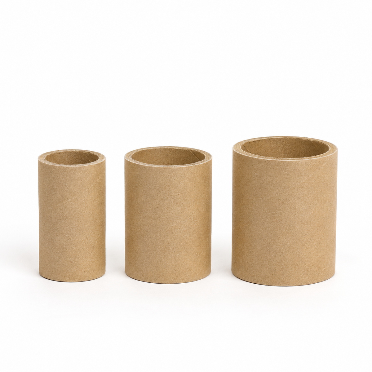 3x Strong Cardboard Paper Tubes for Arts, Crafts, Schools, DIY + More (5cm Length, 30/40/50mm Diameters) in Brown