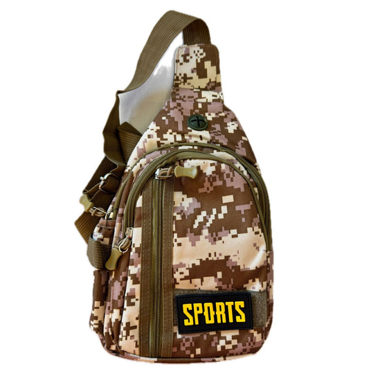 Tactical Camo Crossbody Bag Chest Shoulder Sling Rucksack Army Camouflage-0