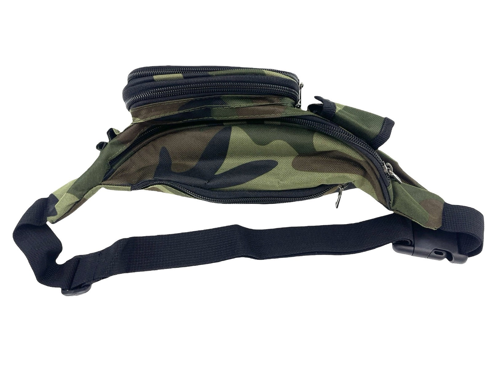 Canvas CAMO BUM BAG Camouflage Waist Travel Belt Wallet Money Security Zips-3