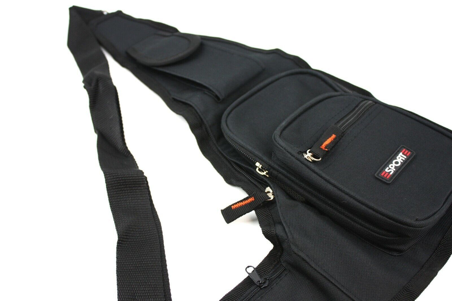 Black Crossbody Bag Sling Shoulder Bag Chest Travel Sport Backpack Pack-2