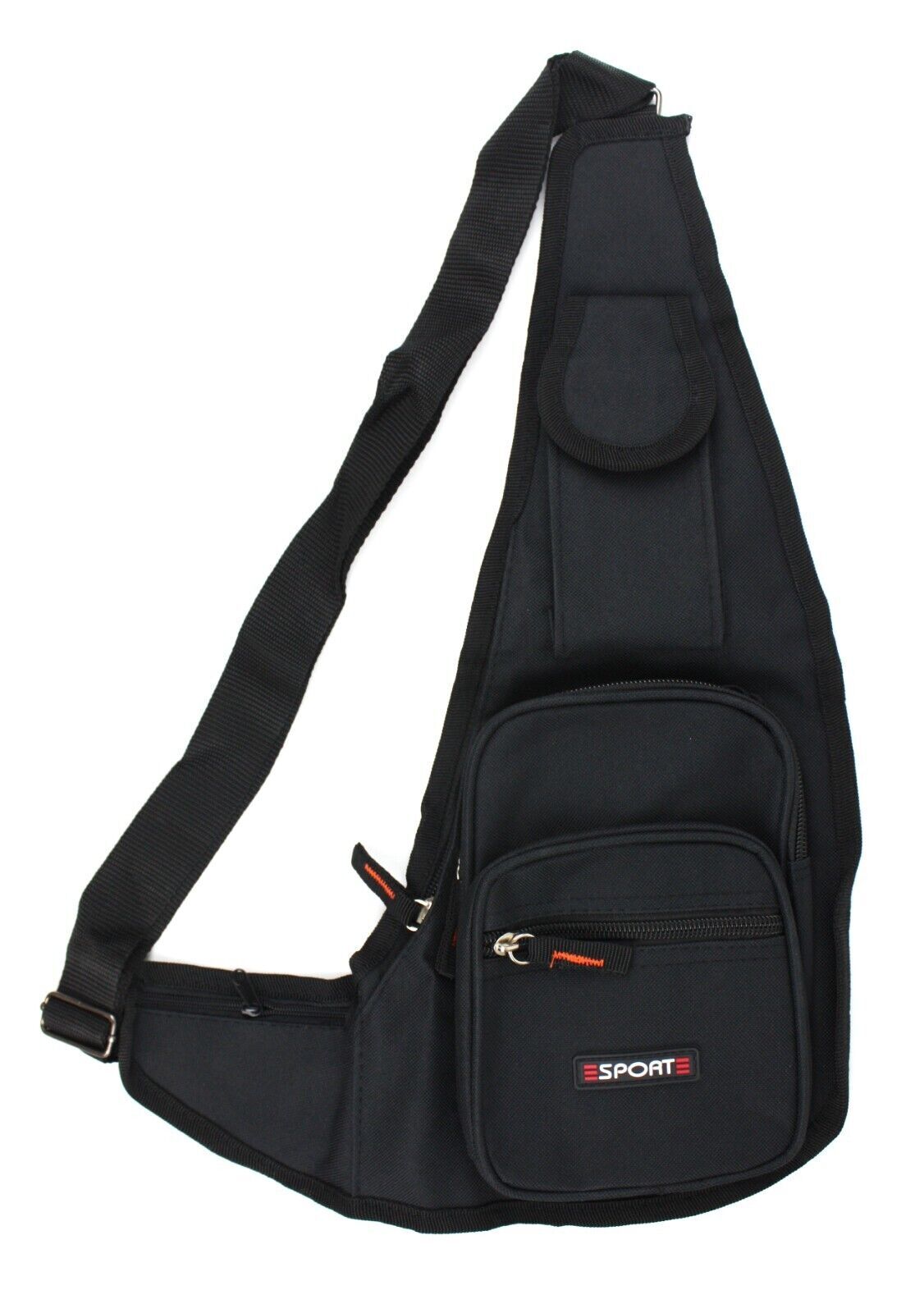 Black Crossbody Bag Sling Shoulder Bag Chest Travel Sport Backpack Pack-1