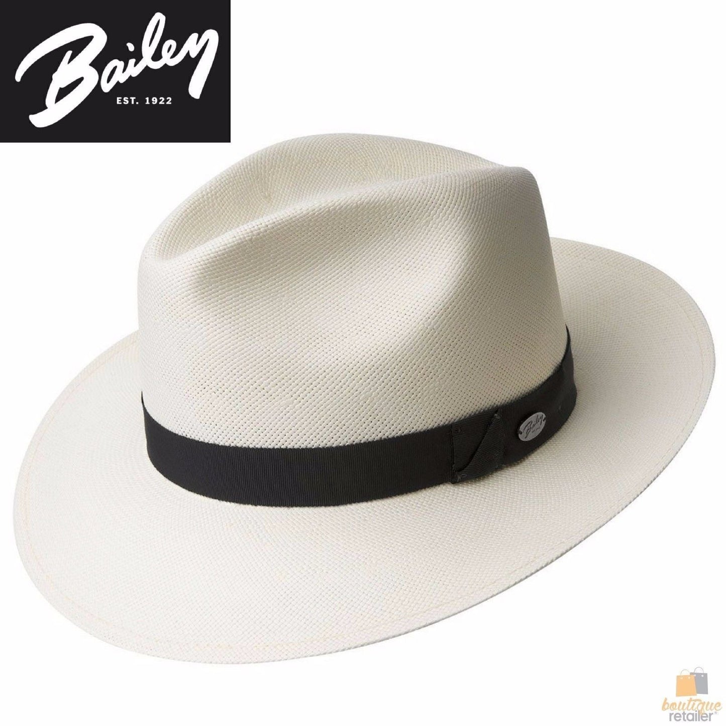 BAILEY Blackburn Lite Shantung Straw Hat MADE IN USA Trilby Fedora - Natural